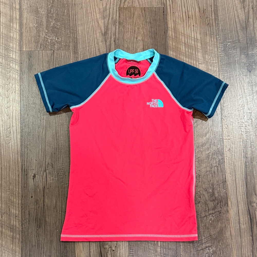 The North Face Kids Rashguard - Red and Blue size 10/12